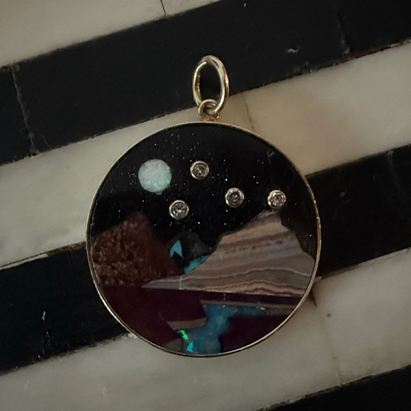 Jacquie Aiche Custom Arizona Inlay Pendant - Picture 4 of 6